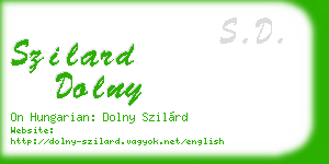 szilard dolny business card